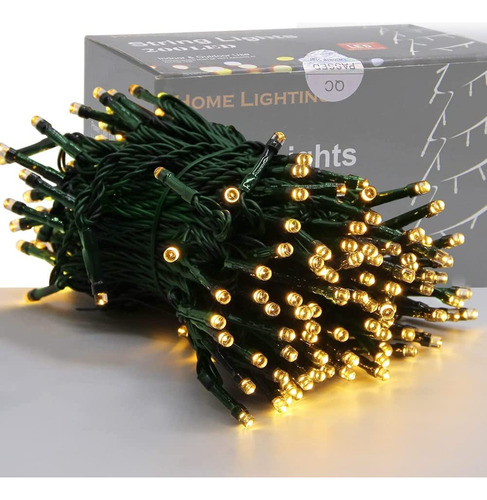 Luz Lineal 100 Mts 1000 Led Cable Verde Led Calido En Caja