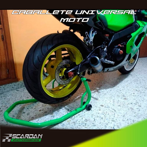 Caballete Moto Trasero Universal -- Varios Colores -- Verde