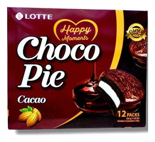 Choco Pie Chocolate Lotte 12 Pz Corea