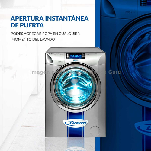 Imagen 8 de 9 de Lavarropas Drean Inverter Wifi 10kg 1200 Rpm Gris 10.12 Wcrg
