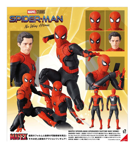 Spider-man Upgraded Suit (no Way Home) Mafex Medicom (Usado)