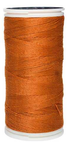 Caja 12 Pzas Hilo Coats Poliéster Liso 3 Cabos Fibra Corta Color T6980-0183 Naranja Cobrizo