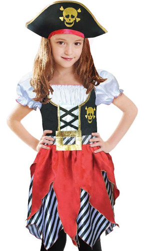 Lingway Toys Disfraz De Pirata De Lujo Para Ninas, Vestido