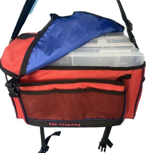 Bolso Morral De Pesca Ideal Señuelos Variada Pejerrey 