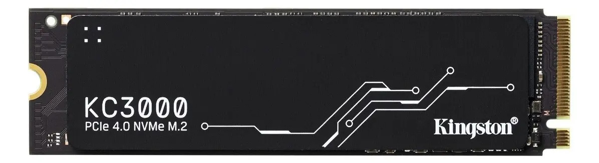 SSD M.2 Nvme 1TB PCIe 4.0 2280 Kingston KC3000 com Dissipador de Calor SKC3000S/1024G