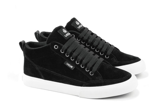 Imagen 2 de 7 de Zapatillas Botitas Vicus Rhino Hi Gamuza Negro