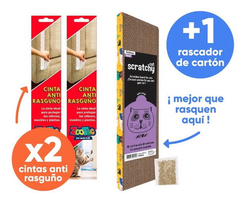 Rascador Cinta Antiscratch Sofa Mueble Futon Gatos Nuevo X1