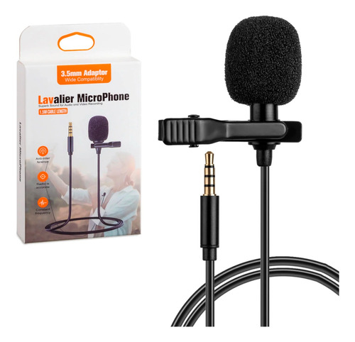 Microfono Mini Lavalier Clip Aux 3.5