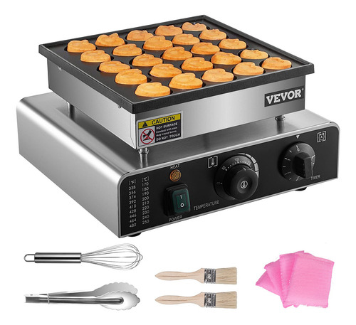 Mini máquina de panqueca holandesa Vevor, cor da máquina Pa: prata