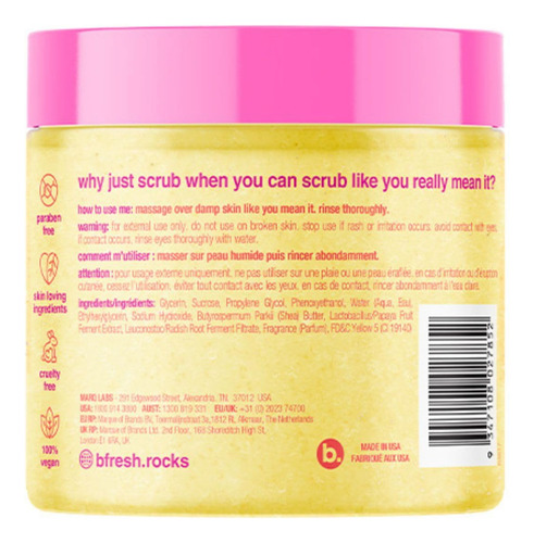 Esfoliante Corporal B.fresh Scrub Me Like You Mean It Pineap