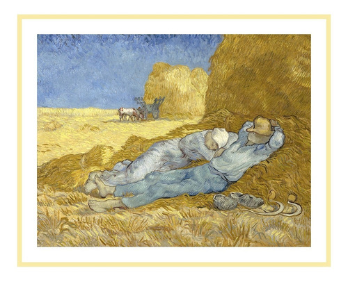 Cuadro La Siesta Vincent Van Gogh 103x83 Cm  Myc Arte Marco