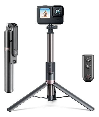 Bastão Tripé 1,3m Com Controle Para Gopro 11/10/9/8/max