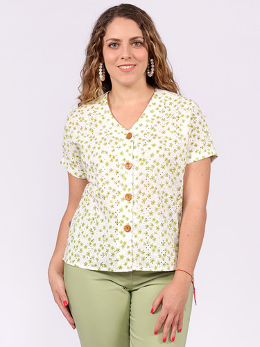 Blusa Blanca Duplan Algodon