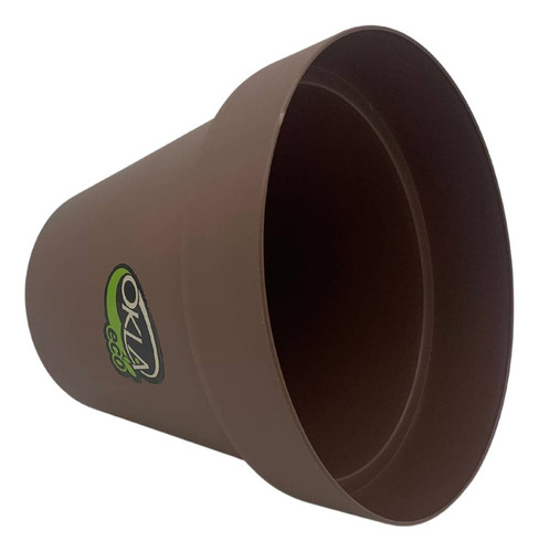 Vaso Redondo Bari Eco (10x9) Cor Tabaco Okla