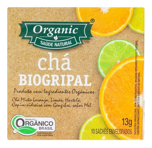 Kit 6x: Chá Orgânico Biogripal Organic 10 Sachês