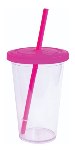 Vaso De Plástico Resistente Con Sorbete Mugme 