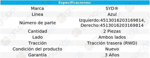2 Coples Dirección Ramcharger Rwd 72 Al 78 Línea Azul