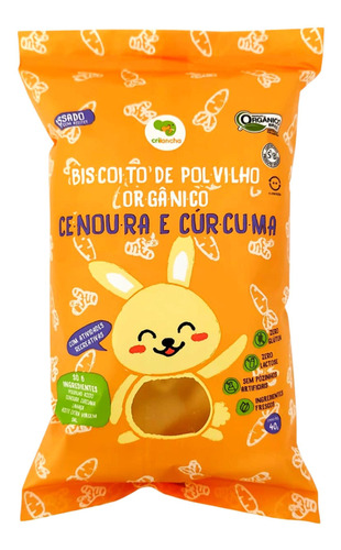 Kit 2x: Biscoito Polvilho Cenoura E Cúrcuma Vegano Orgânico