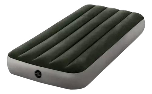 Colchon Inflable Intex Twin Dura Beam 76x191x25 Verde 136 Kg