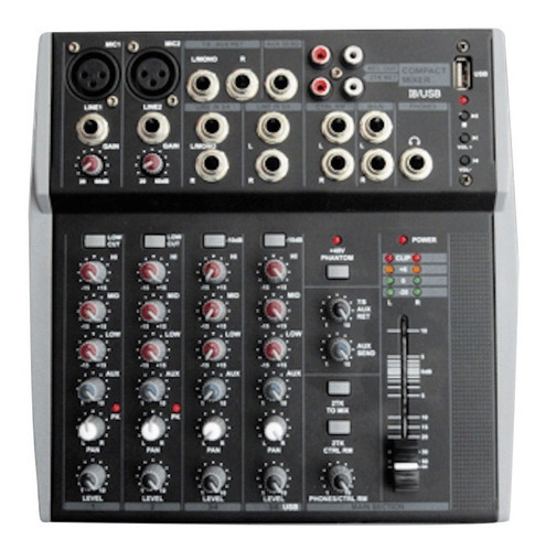 Mezcladora Soundtrack Pasiva De 8 Canales Mod. Mx802usb
