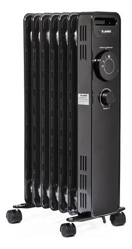 Estufa Eléctrica James - Radiador Aceite 1500w Negro Ra G2