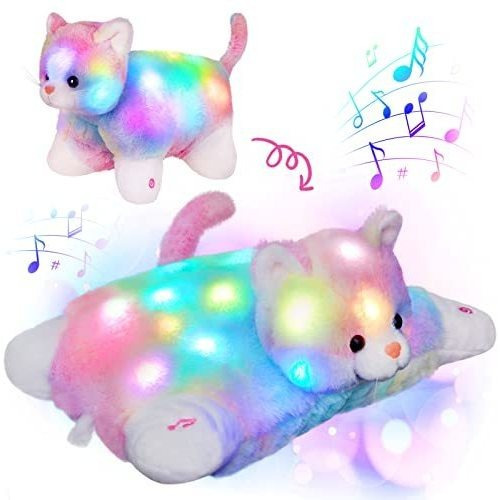 Glow Guards 16  Light Up Musical Rainbow Cat Stuffed G6j1n