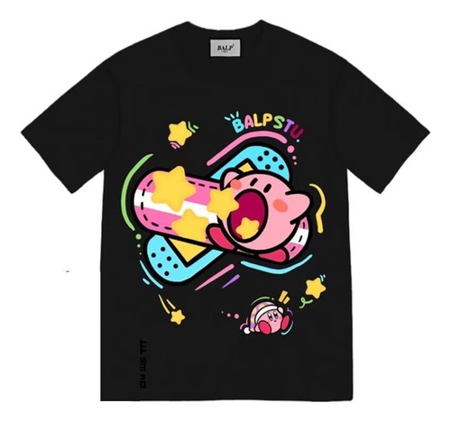 Camiseta De Manga Corta De Algodón Puro Kirby Cute Game Mach
