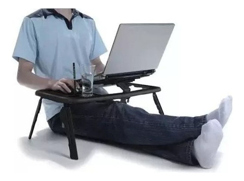 Mini Mesa Articulada Dobravel P/ Notebook Com Cooler Tomate