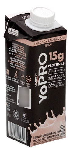 Kit Yopro Coco Com Batata Doce 250ml - 24 Unidades