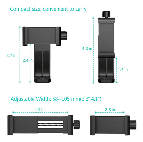 Soporte Portátil Para Trípode Con Rotación De 360 Grados Par
