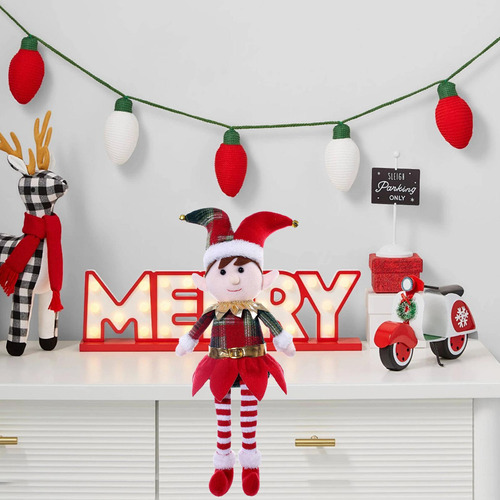Muñeca Navideña De Pierna Larga Muñeca De Navideños De