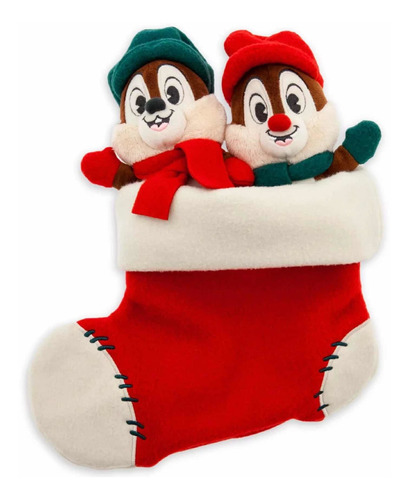 Chip & Dale Peluche Bota Navideña Disney Store