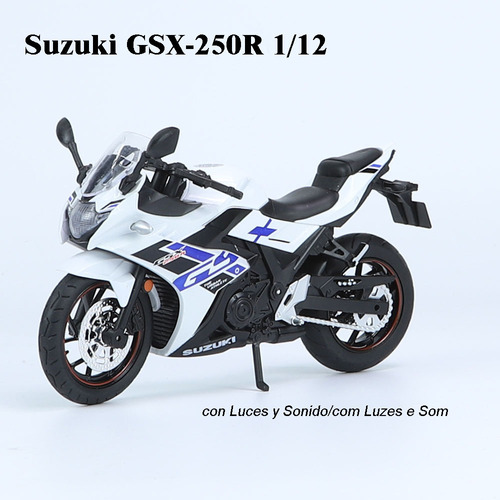 Moto Suzuki Gsx 250r En Miniatura De Metal Con Base Expo [u]