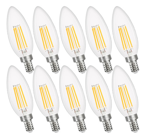 Comzler 10 Pack B11 Dimmable Candelabra Led Light Bulbs, E1.