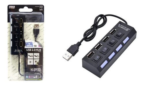 Hub Usb 2.0 Hi-speed 4 Puertos Con Interruptor + Envio