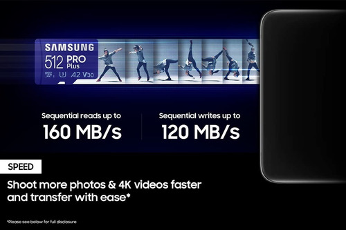 Tarjeta De Memoria Samsung Pro Plus Adaptador 512gb 160mb
