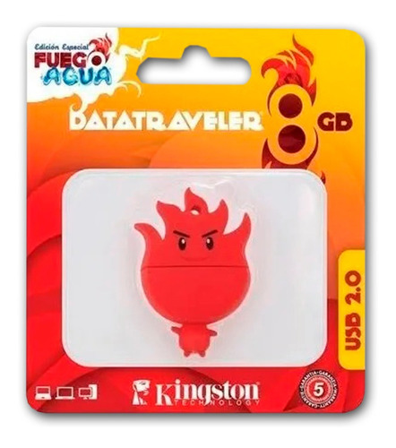 Memoria Kingston Fuego 8gb Color Rojo