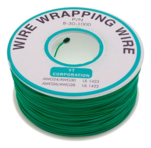 Rollo De Cable Estanado Calibre 30awg 500v B-30-1000-green