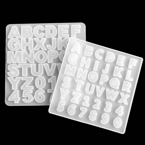Molde De Silicona Con Números Y Letras, Resina Epoxídica, Di