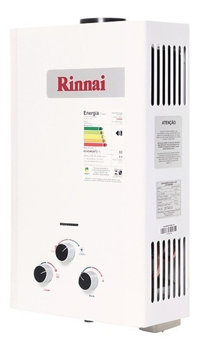 Aquecedor A Gás Rinnai 9 Litros Reu-85br / M09 Glp E Gn Cor Branco Pilha