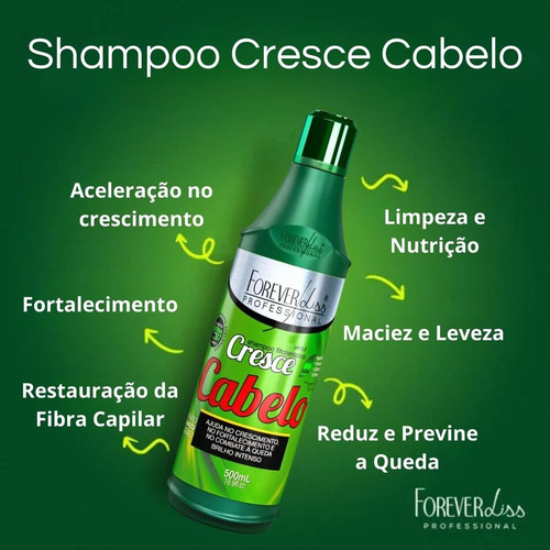 Shampoo Cresce Cabelo Forever Liss 500ml Original! + Brinde