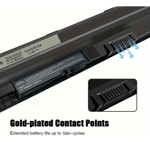 Pila-bateria M5y1k Para Dell Laptop Inspiron 5555 5558 Negra