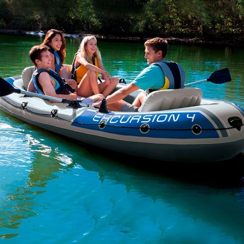 Imagen 4 de 6 de Bote Inflable Excursion 4 Sport Series Intex, Acuarela