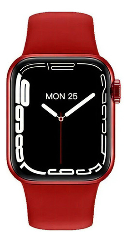 Smartwatch Reloj Gps Oximetro Control Inteligente Color De La Caja Negro Color De La Correa Rojo