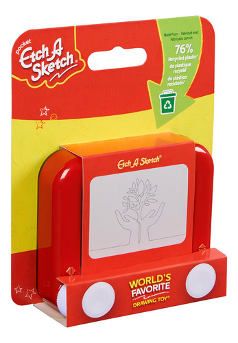 Etch A Sketch Pocket 76 % Plástico Reciclado Pantalla Mágica