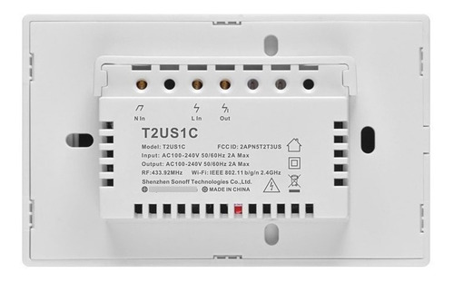 Sonoff Blanco Con 1 Apagador De Pared Touch T2us1c 1 Canal