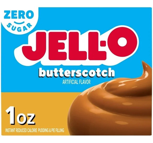 Jell-o Butterscotch Carmelo Pudding 2 Cajas Pudín Sin Azucar