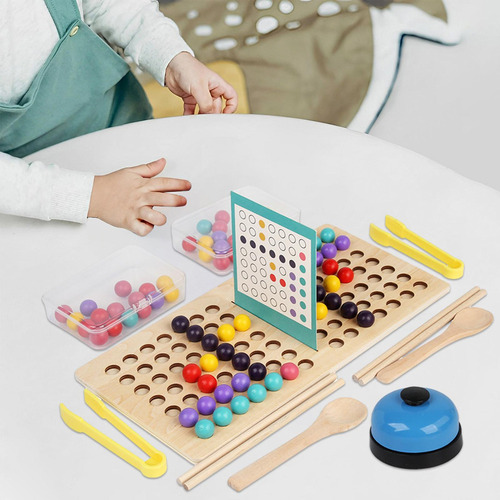 Juego De Cuentas De Madera Con Clavija, Juguete De