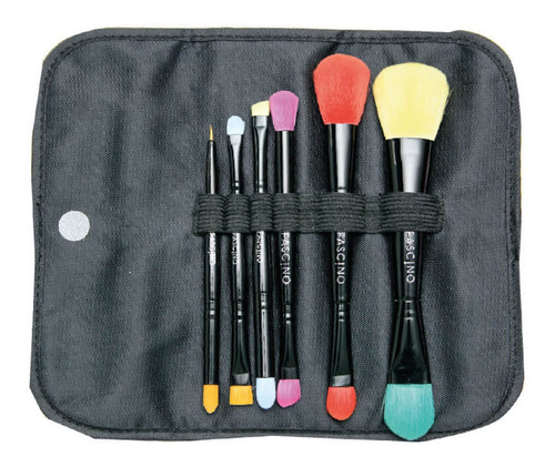 Brochas De Maquillaje Fascino Doble Función 6u. Set 