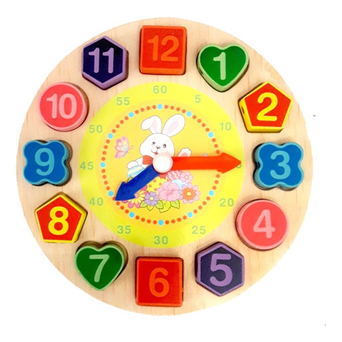 Reloj De Encastre Infantil Madera